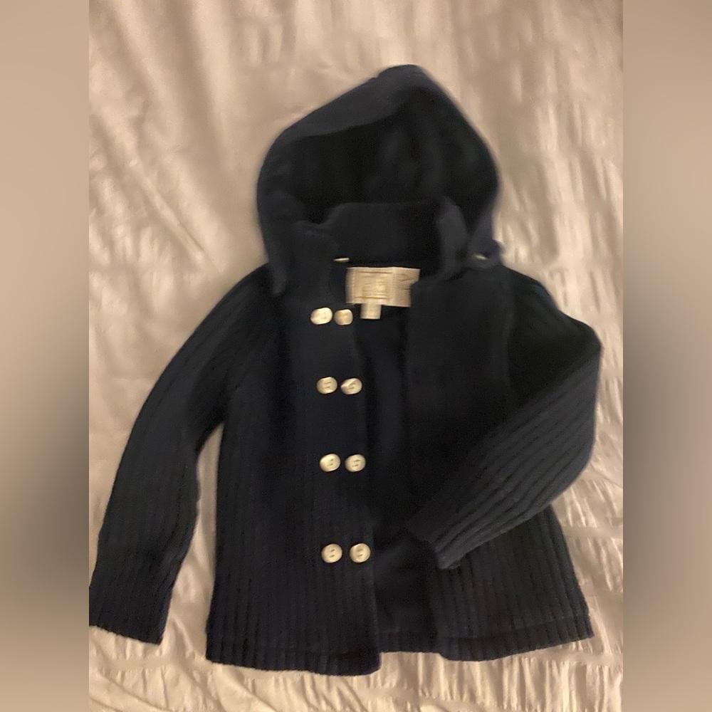 Navy blue hooded sweater